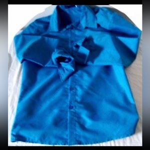 11- Long Sleeve Shirt, teal, non-stretch material